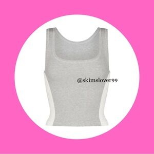 SKIMS - Cotton Rib Tank In Light Heather Gray Muliti​